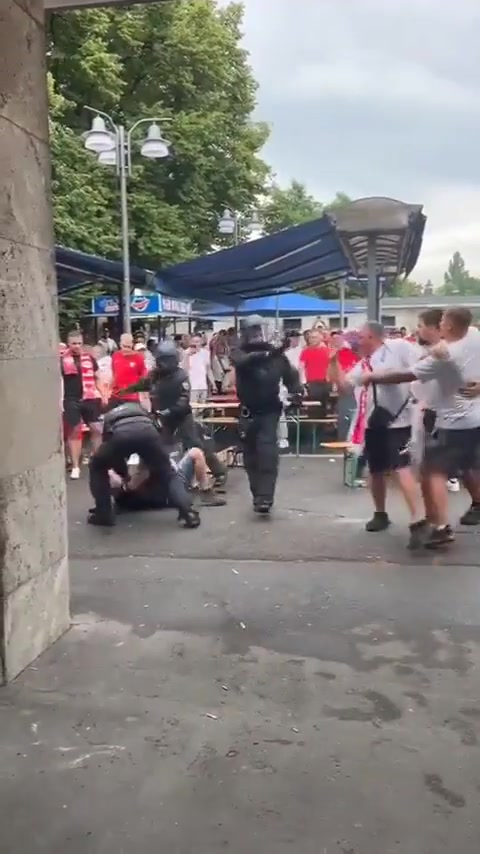 结局舒适！波兰球迷向警察投掷瓶子后遭暴揍
